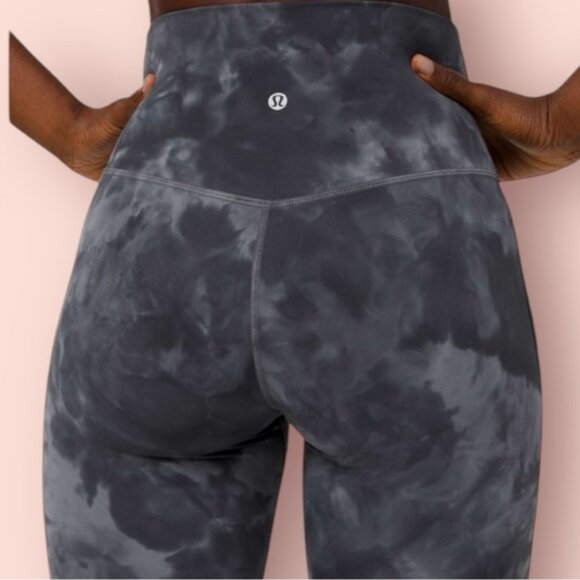 Lululemon Align Pant 28" *Diamond Dye Diamond Dye Pitch Grey Graphite Grey sz 2 - Picture 4 of 7